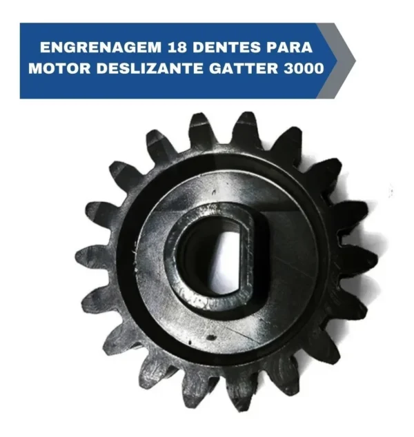 REP.ENGRENAGEM  CREMALHEIRA 18 DENTE NYLON PRETA